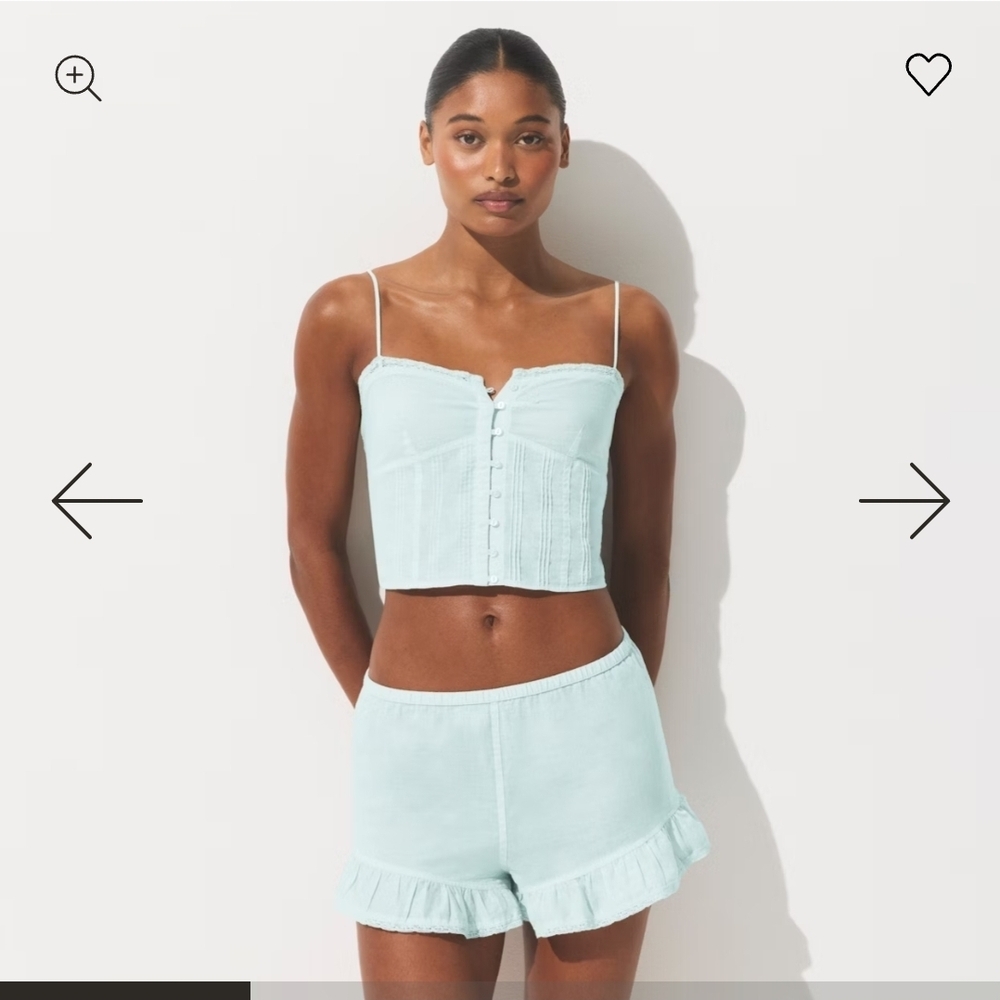 SKIMS Voile Cropped Cami – Frost, Size L – NWT